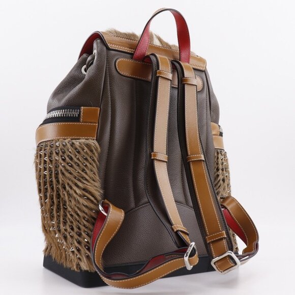 Christian Louboutin explorer funk Backpack Daypack Brown leather/Harako unisex main image 6